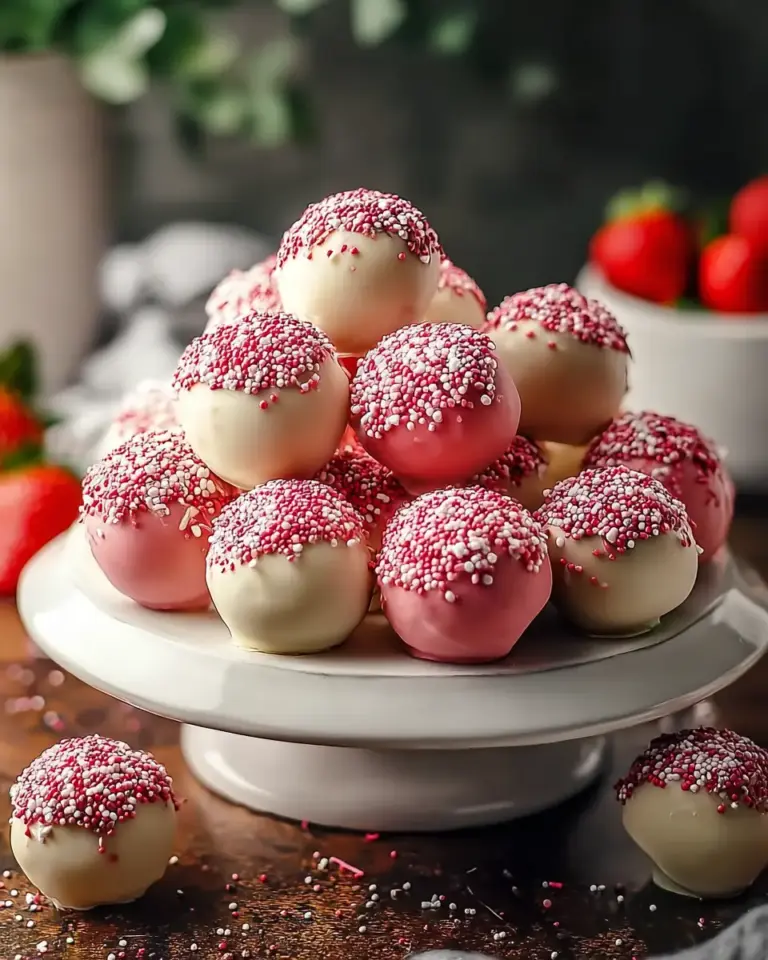 A delicious plate of Irresistible Strawberry Cake Truffles You’ll Love to Make