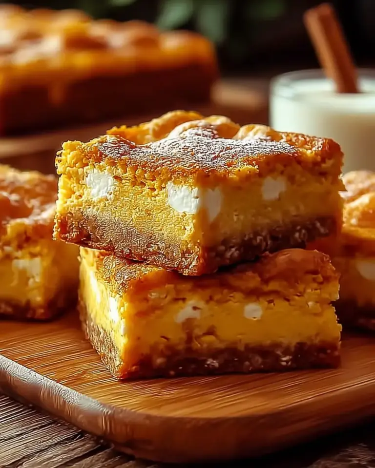 A delicious plate of Irresistibly Easy Cottage Cheese Pumpkin Cake Bars