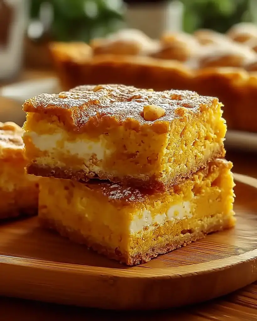 A delicious plate of Irresistibly Easy Cottage Cheese Pumpkin Cake Bars