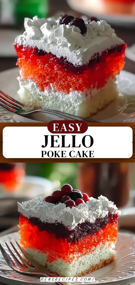 Easy Jello Poke Cake - A Sweet Dessert Treat