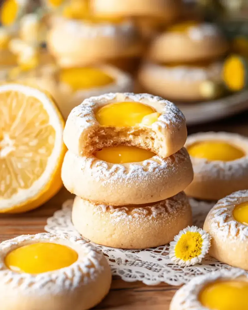 A delicious plate of Lemon Curd Cookies