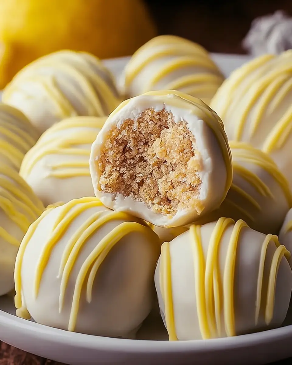 A delicious plate of Lemon Oreo Balls Recipe