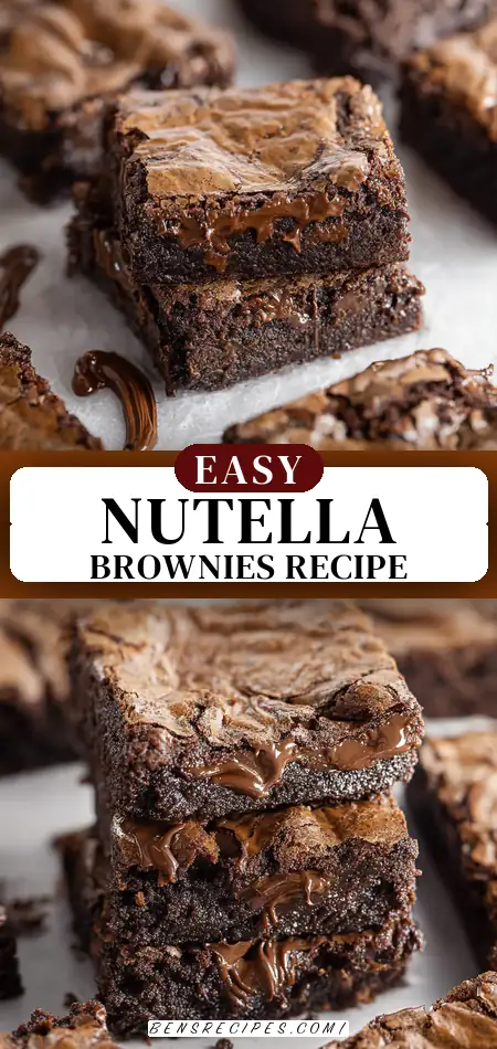 3-Ingredient Nutella Brownies Recipe (dairy-free option)