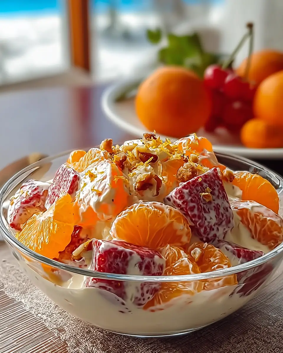 A delicious plate of Orange Dreamsicle Salad