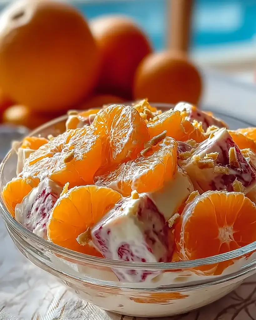 A delicious plate of Orange Dreamsicle Salad
