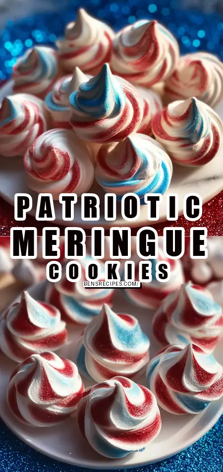 Patriotic Meringue Cookies