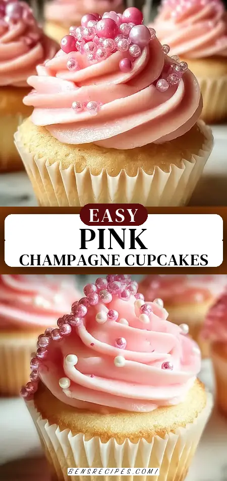 Deliciously Festive Pink Champagne Cupcakes for Celebrations