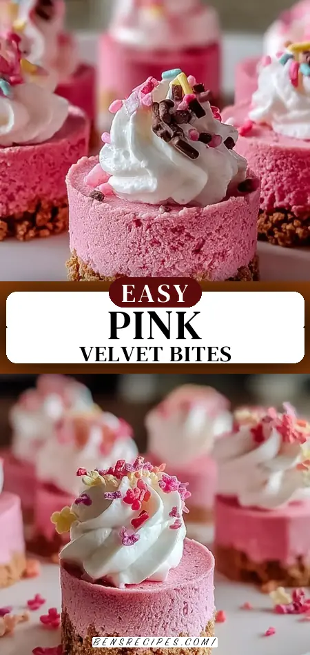 No-Bake Pink Velvet Cheesecake Bites: Creamy Bliss Awaits!