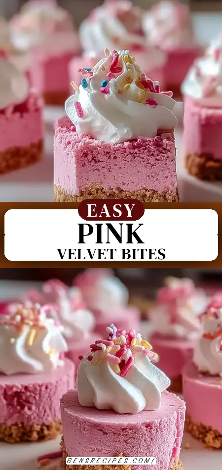 No-Bake Pink Velvet Cheesecake Bites: Creamy Bliss Awaits!