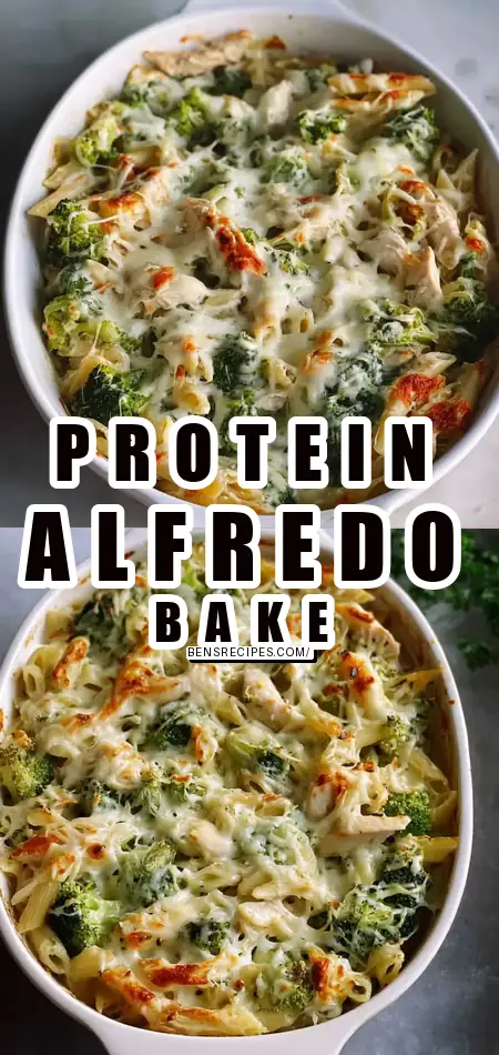 High Protein Alfredo Bake