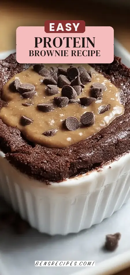 Pinterest pin (Design 2) for Two-Minute Protein Brownie Recipe