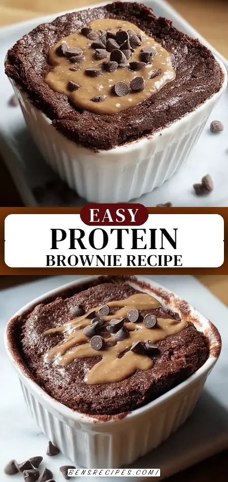 Pinterest pin (Design 3) for Two-Minute Protein Brownie Recipe