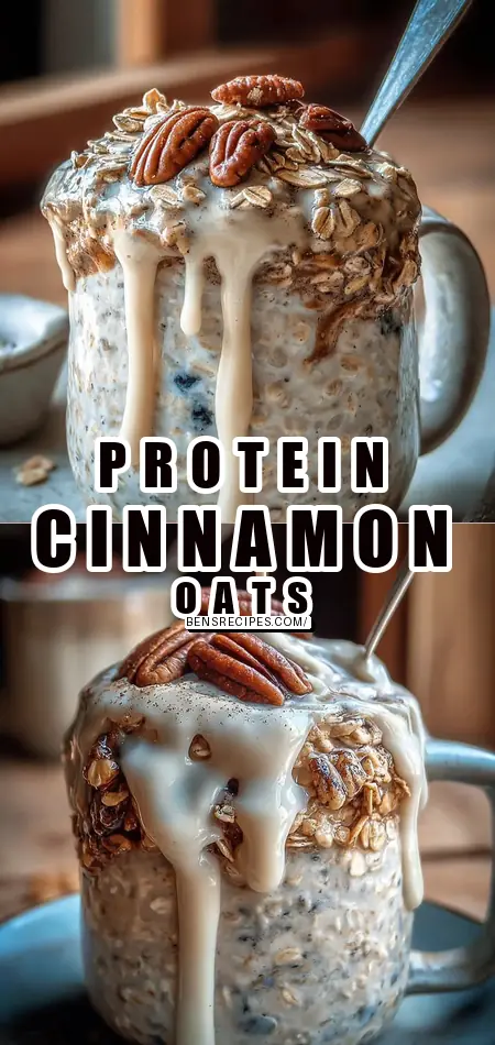 High-Protein Cinnamon Roll Overnight Oats