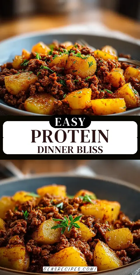 High Protein Ground Beef with Potatoes: 35g Protein Dinner Bliss
