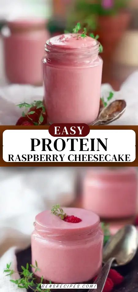 High Protein Raspberry Cheesecake Smoothie