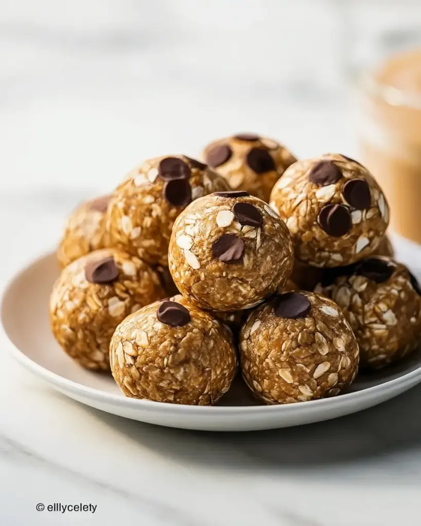 A delicious plate of Peanut Butter Protein Balls Recipe (Energy Balls)