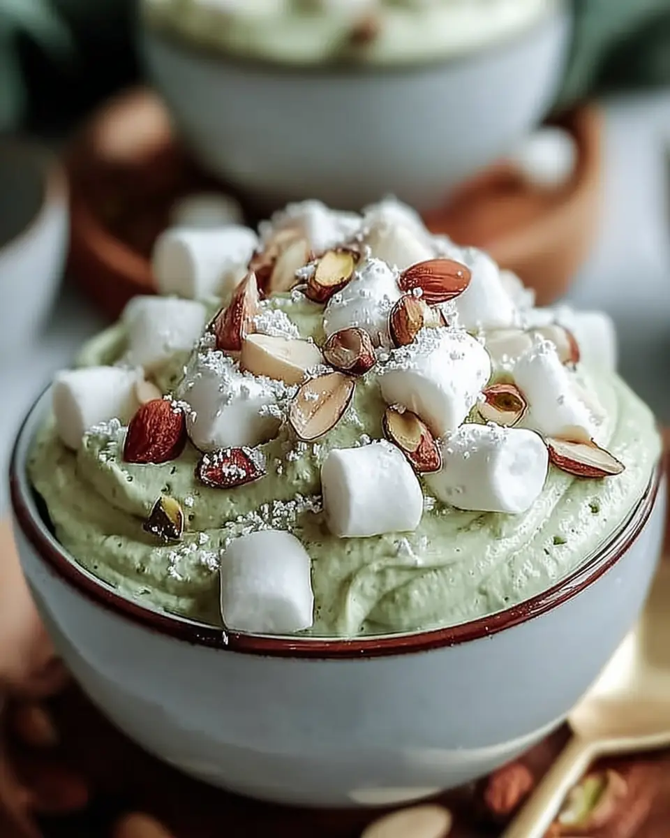 A delicious plate of Pistachio Pineapple Fluff