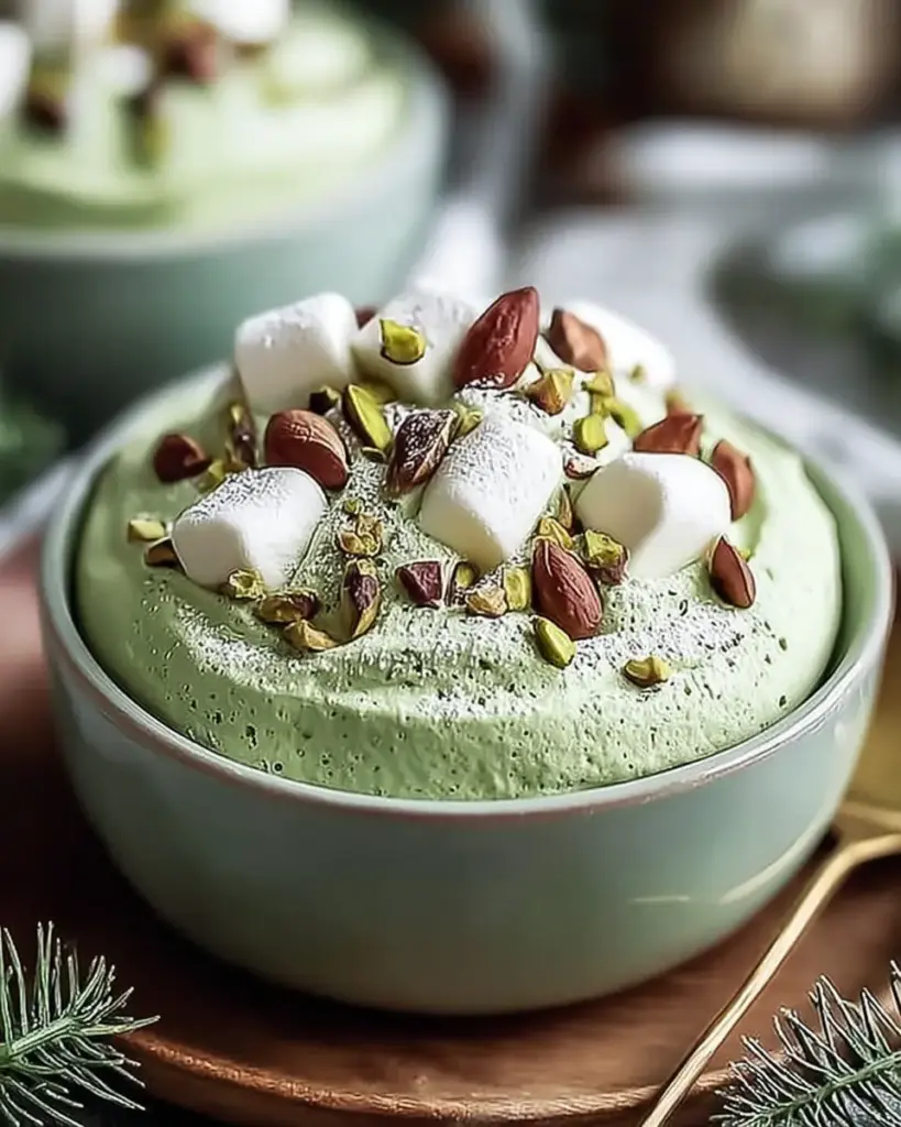 A delicious plate of Pistachio Pineapple Fluff
