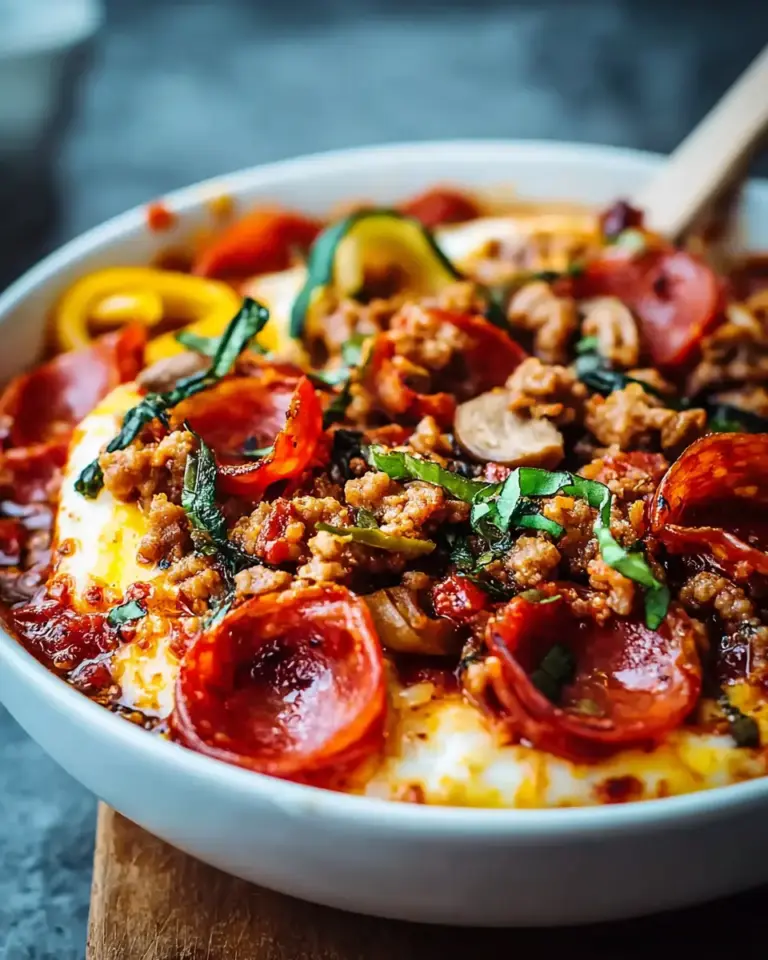 A delicious plate of Pizza Protein Bowl