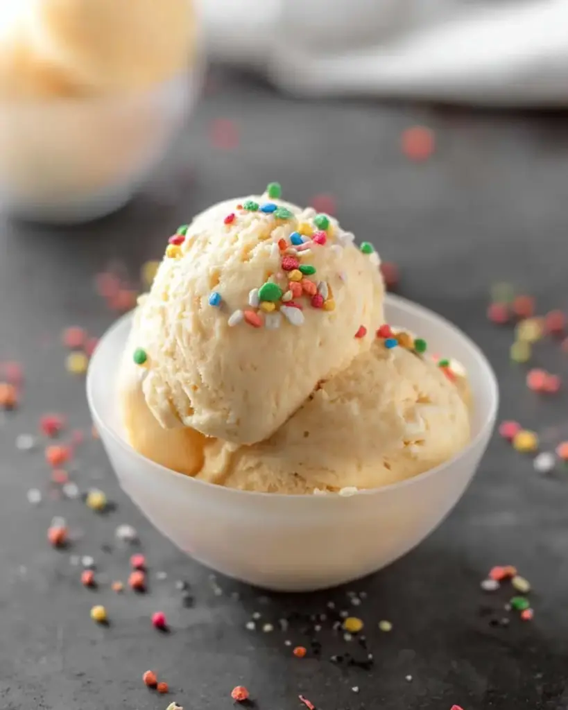 A delicious plate of Protein Ice Cream (3 Ingredients!)