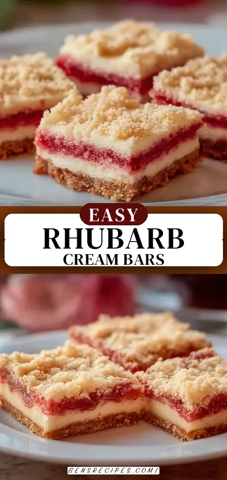 Delicious Rhubarb Cream Cheese Bars