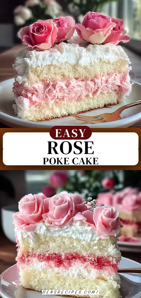 Irresistibly Moist Rose Poke Cake for Romantic Desserts