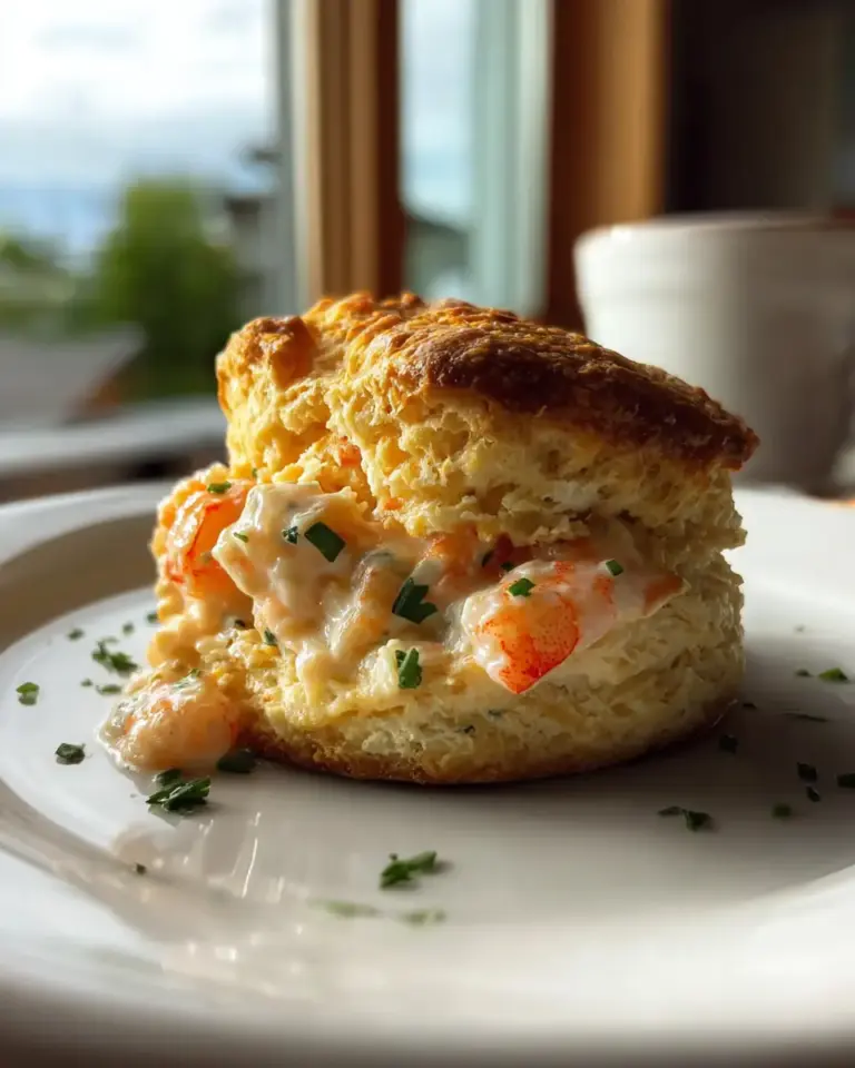 A delicious plate of Shrimp Crab Biscuit Melts: Discover the Ultimate Recipe!