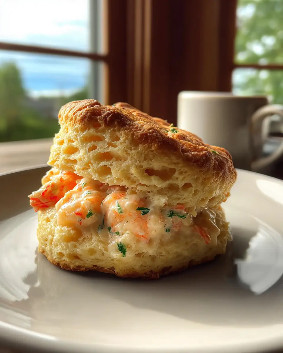 A delicious plate of Shrimp Crab Biscuit Melts: Discover the Ultimate Recipe!