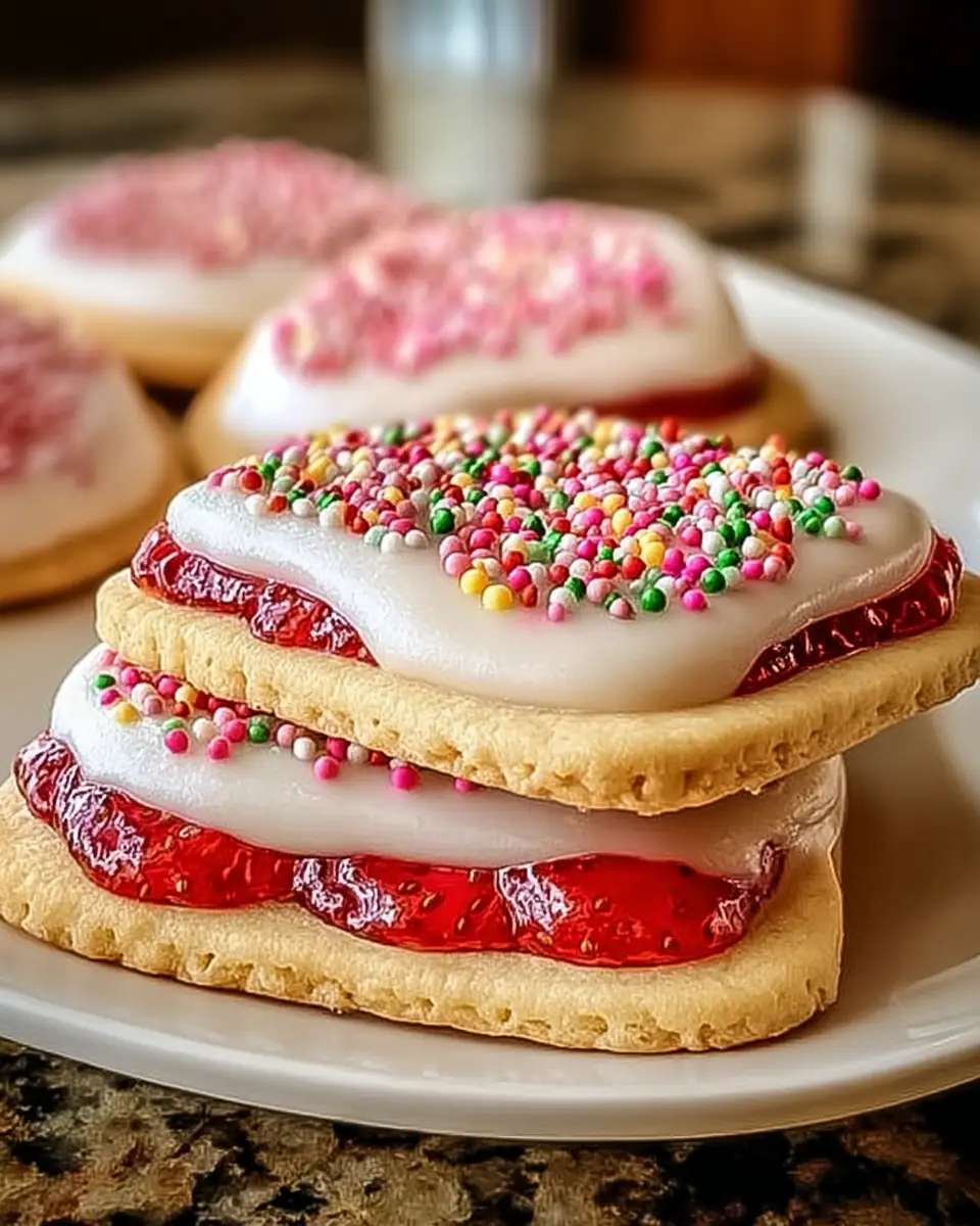 A delicious plate of Strawberry Pop Tart Sugar Cookies – Your New Favorite Treat