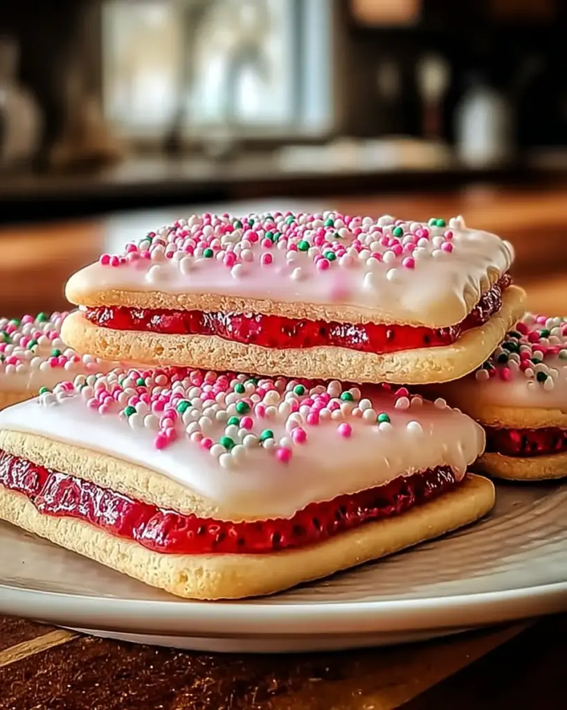 A delicious plate of Strawberry Pop Tart Sugar Cookies – Your New Favorite Treat