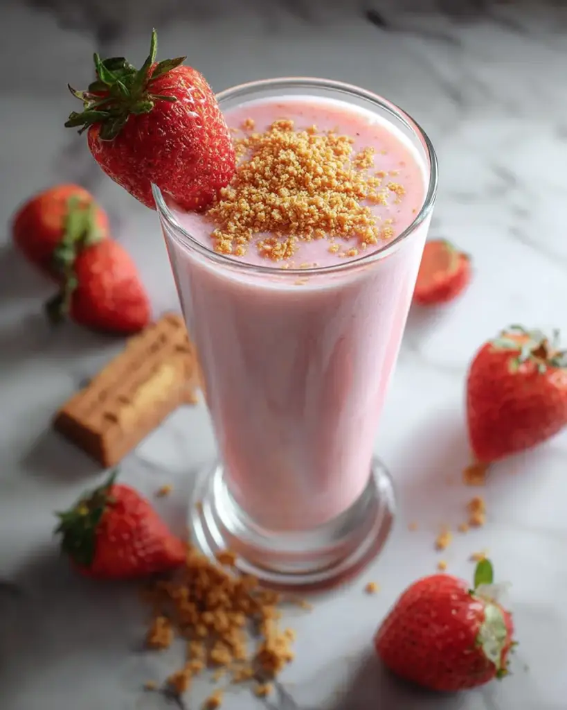 A delicious plate of Strawberry Protein Shake Recipe