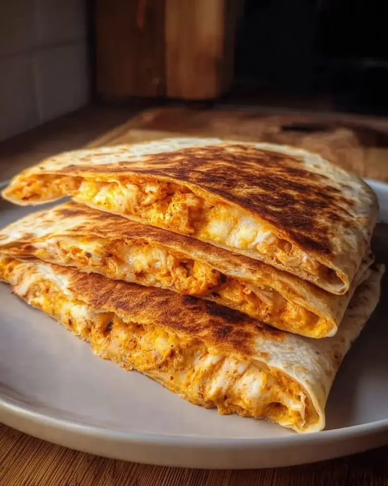 A delicious plate of 2-Minute Air Fryer Crispy Tortilla Quesadilla