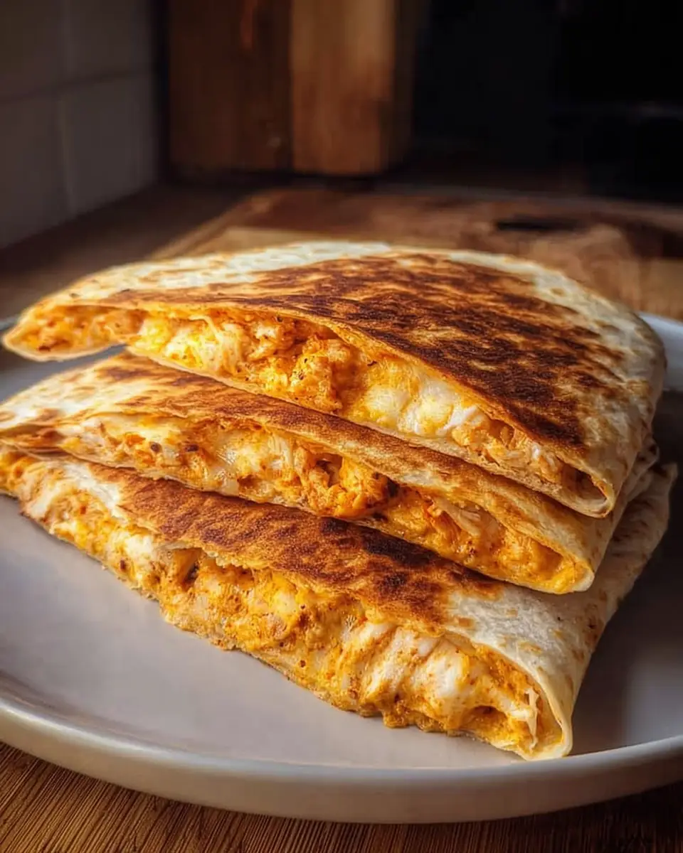 A delicious plate of 2-Minute Air Fryer Crispy Tortilla Quesadilla