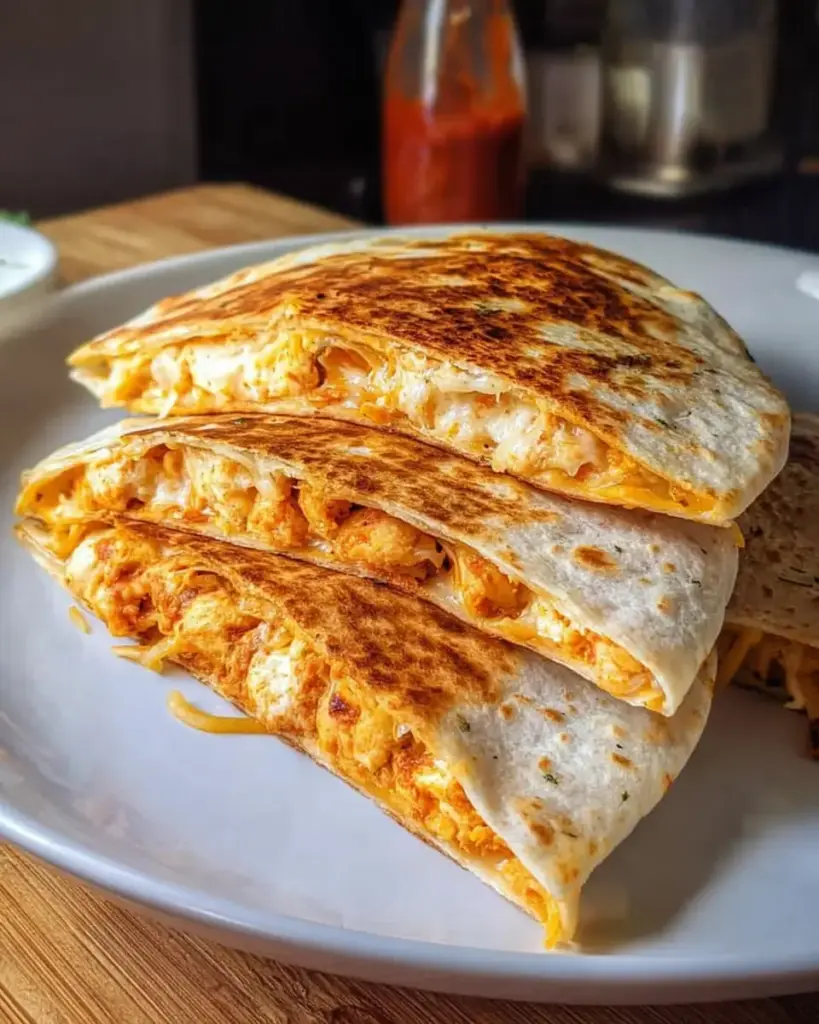 A delicious plate of 2-Minute Air Fryer Crispy Tortilla Quesadilla