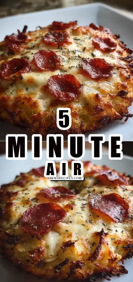 Pinterest pin (Design 1) for 5-Minute Air Fryer Personal Pan Pizza - Crispy & Irresistible