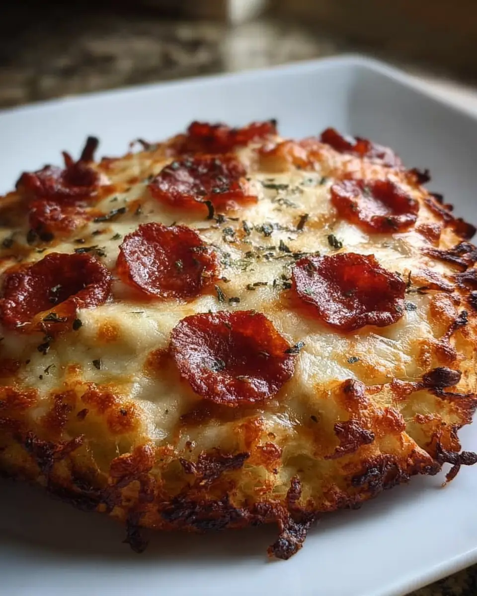 A delicious plate of 5-Minute Air Fryer Personal Pan Pizza - Crispy & Irresistible