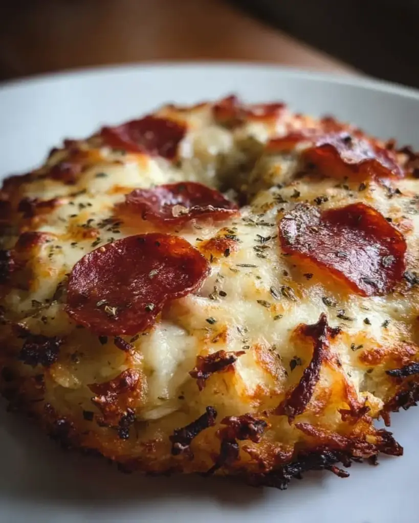 A delicious plate of 5-Minute Air Fryer Personal Pan Pizza - Crispy & Irresistible