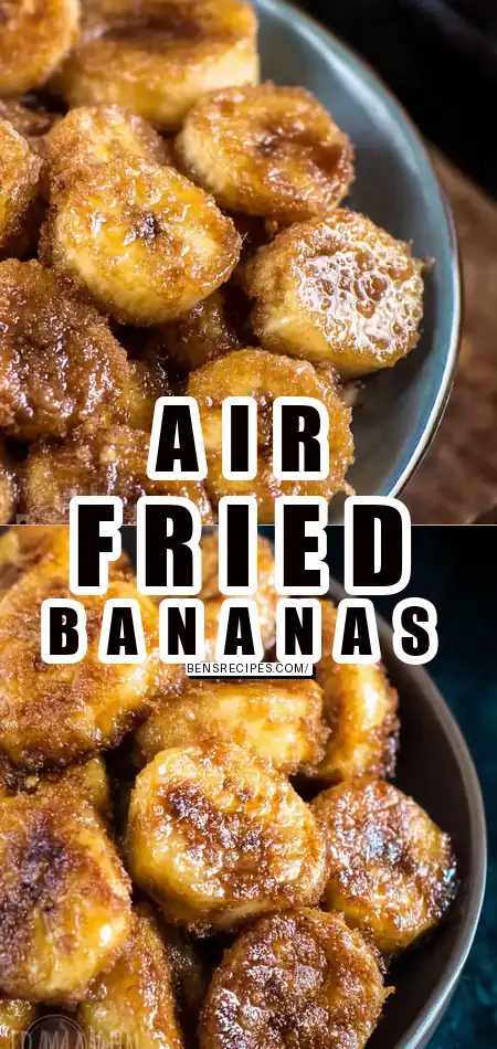 Pinterest pin (Design 1) for Air Fried Bananas
