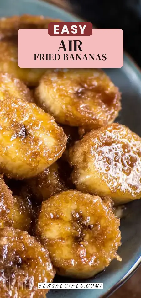 Pinterest pin (Design 2) for Air Fried Bananas