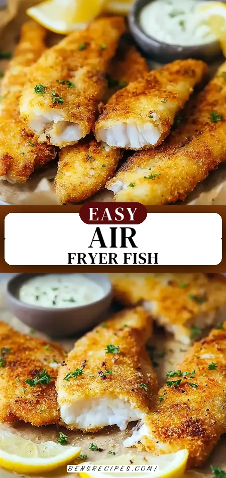 Pinterest pin (Design 3) for Air Fryer Fish