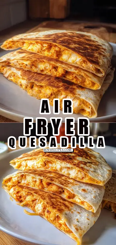 2-Minute Air Fryer Crispy Tortilla Quesadilla