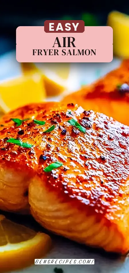 Pinterest pin (Design 2) for Air Fryer Salmon