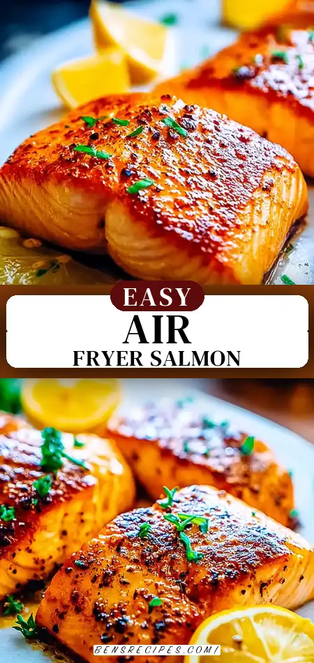 Pinterest pin (Design 3) for Air Fryer Salmon
