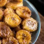 A delicious plate of Air Fried Bananas