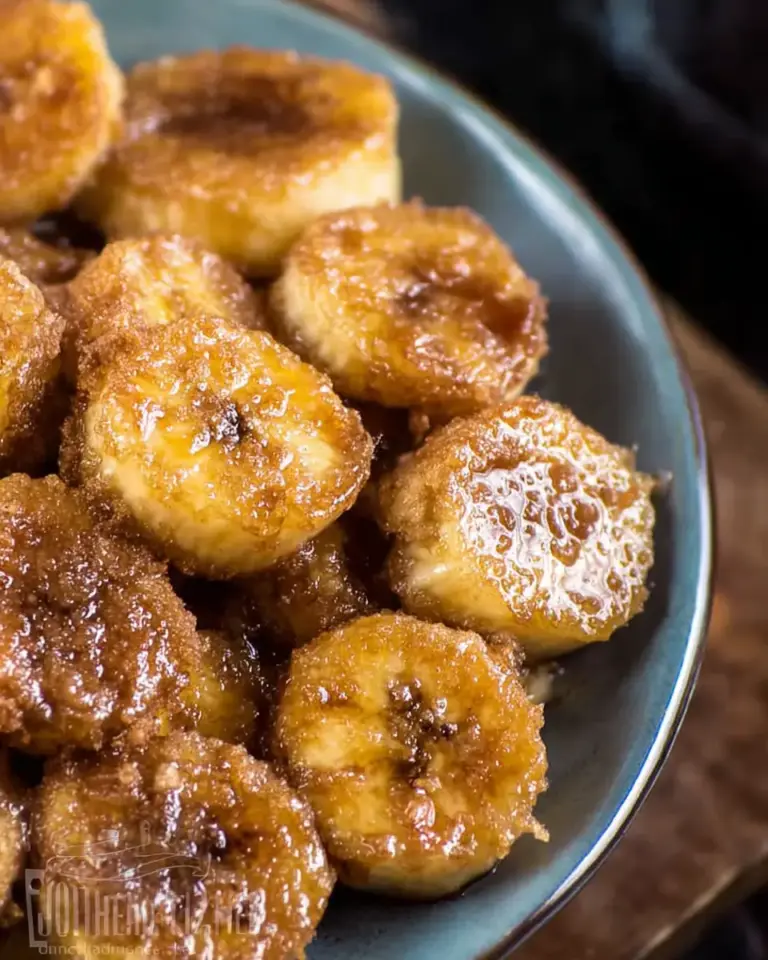 A delicious plate of Air Fried Bananas