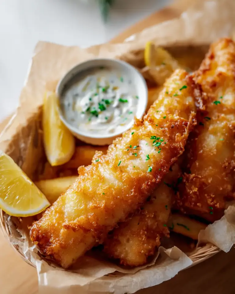 A delicious plate of Air Fryer Battered Fish