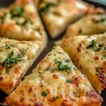 A delicious plate of Air Fryer Cheesy Tortilla Garlic Bread