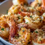 A delicious plate of Air Fryer Garlic Parmesan Shrimp