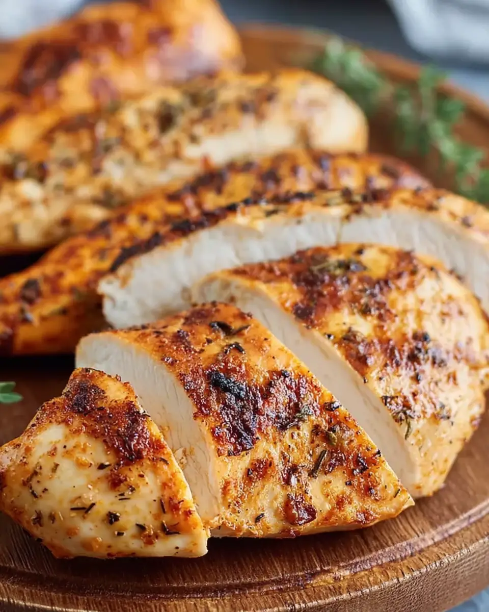 A delicious plate of Air Fryer Grilled Chicken