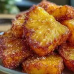 A delicious plate of Air Fryer Pineapple Chunks